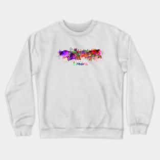 London skyline in watercolor Crewneck Sweatshirt